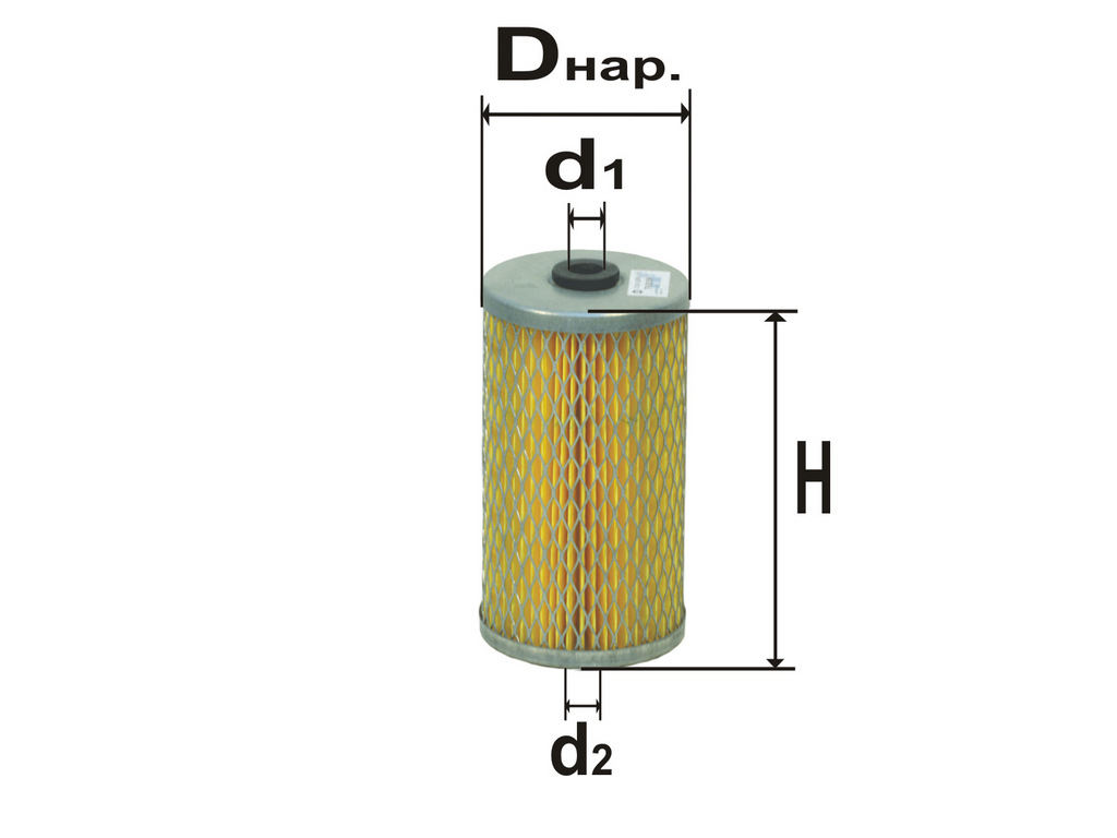 Элемент фильтрующий топлива тонкой очистки Евро-3 ЯМЗ-6581, ТМЗ-8421 (146х100х17) /Т6307